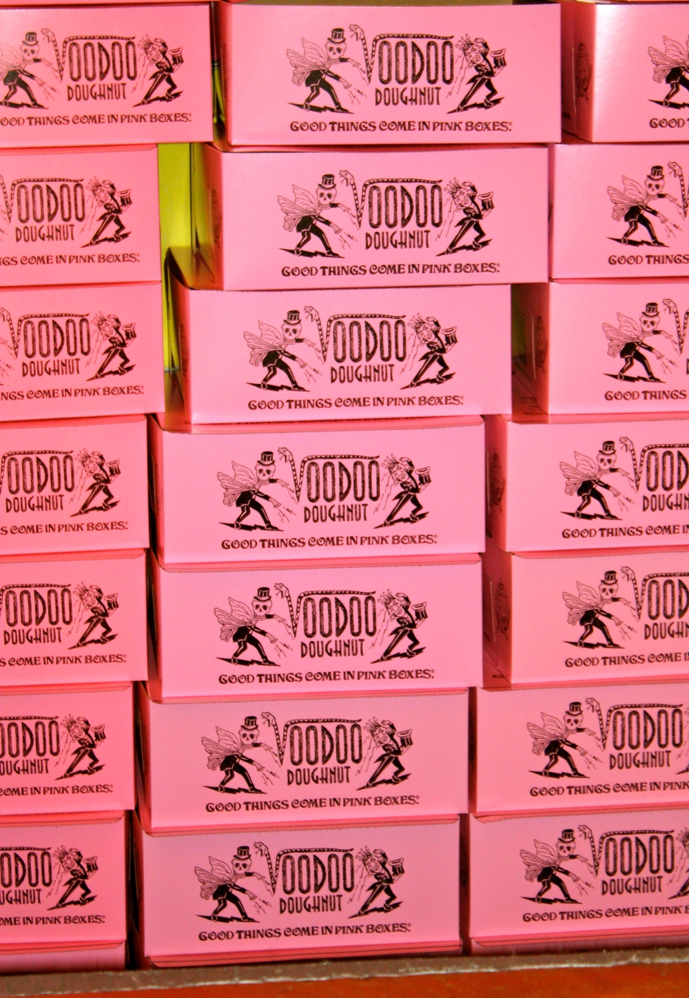 Good things come in pink boxes.